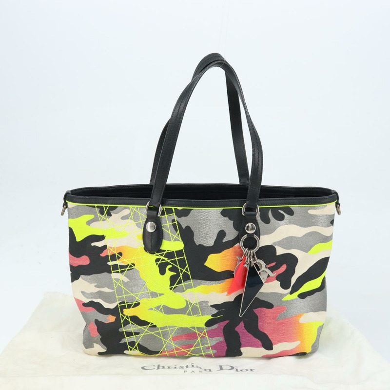 【日本直送】Christian Dior Anselmural 托特包 帆布 多色 銀色 正品 165371M-11