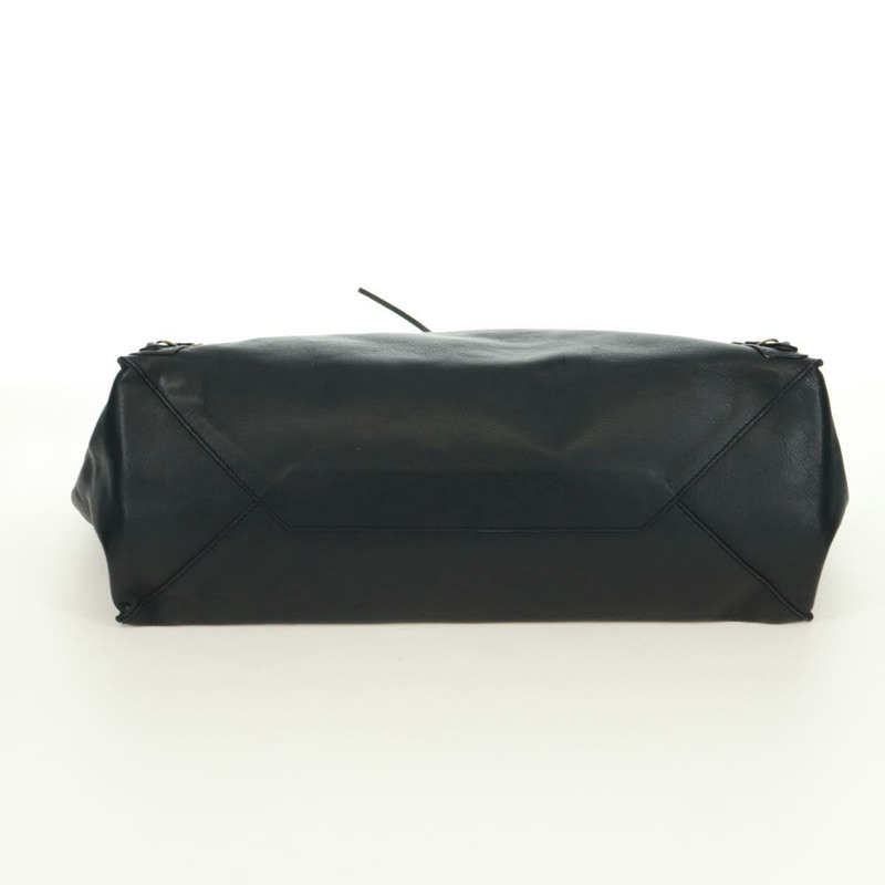 【日本直送】BALENCIAGA A4 紙手提包，黑色皮革，貨號 236701，正品編號 158583M-4