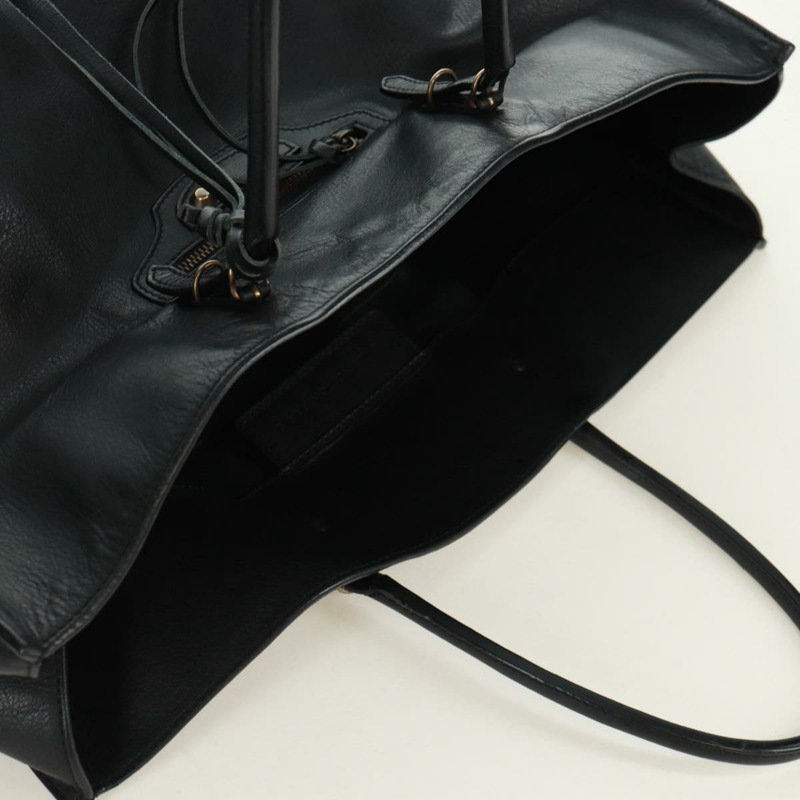 【日本直送】BALENCIAGA A4 紙手提包，黑色皮革，貨號 236701，正品編號 158583M-5