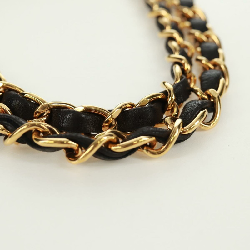 【日本直送】香奈兒雙蓋鏈條絎縫23號包，羊皮材質，黑色金色雙C標誌，正品SK010SV-6