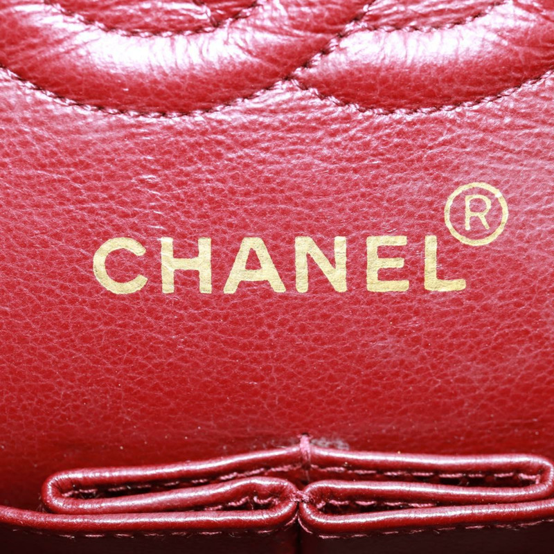 【日本直送】香奈兒雙蓋鏈條絎縫23號包，羊皮材質，黑色金色雙C標誌，正品SK010SV-25