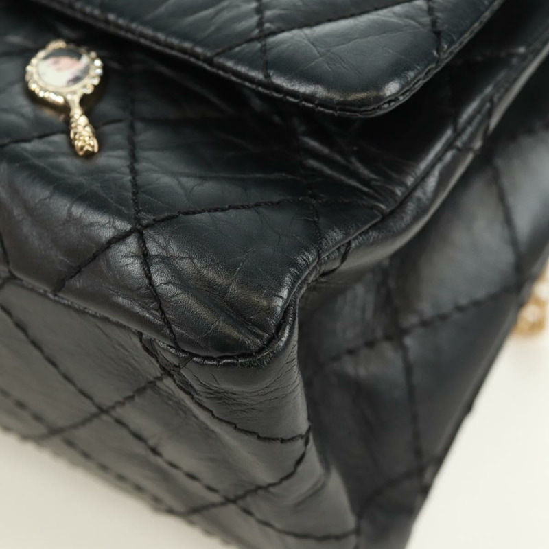 【日本直送】香奈兒 2.55 單翻蓋鏈條幸運符刺繡小牛皮 CC 正品 SK014SM-14