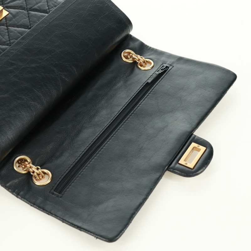 【日本直送】香奈兒 2.55 單翻蓋鏈條幸運符刺繡小牛皮 CC 正品 SK014SM-21