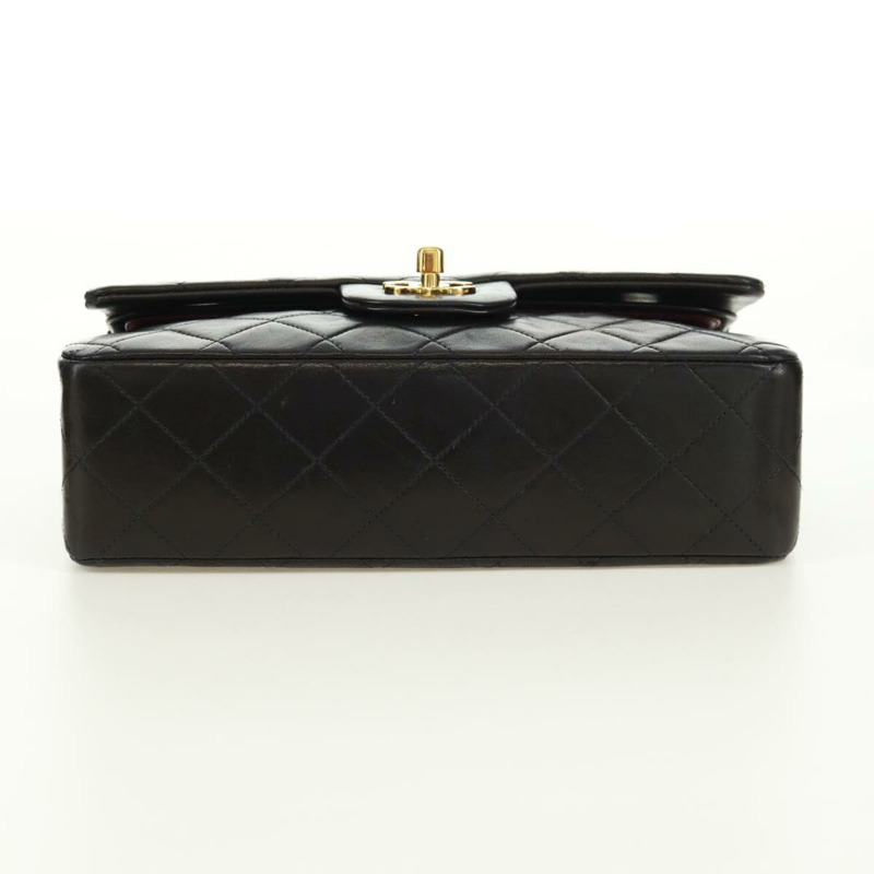 【日本直送】香奈兒雙蓋雙鏈絎縫23號包，羊皮材質，黑色，CC標誌，正品SK009SV-4