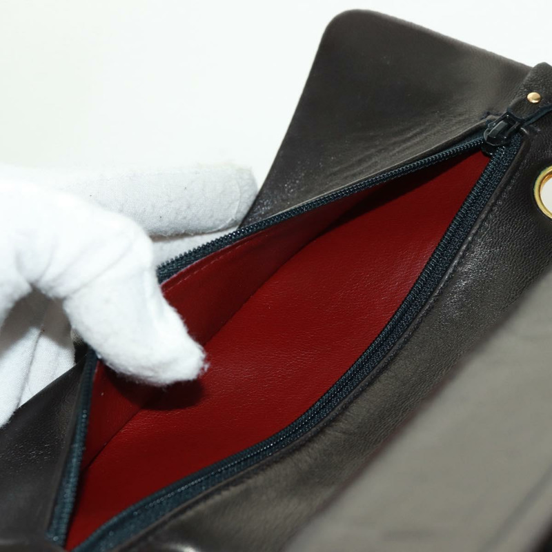 【日本直送】香奈兒雙蓋雙鏈絎縫23號包，羊皮材質，黑色，CC標誌，正品SK009SV-20