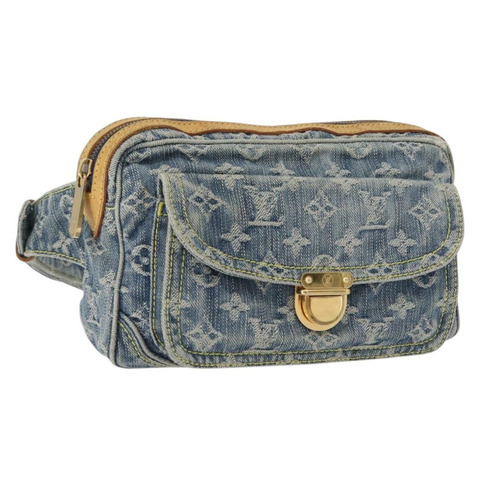 路易威登 Monogram 牛仔布腰包/斜背包 藍色 M95347 LV 正品 173177V