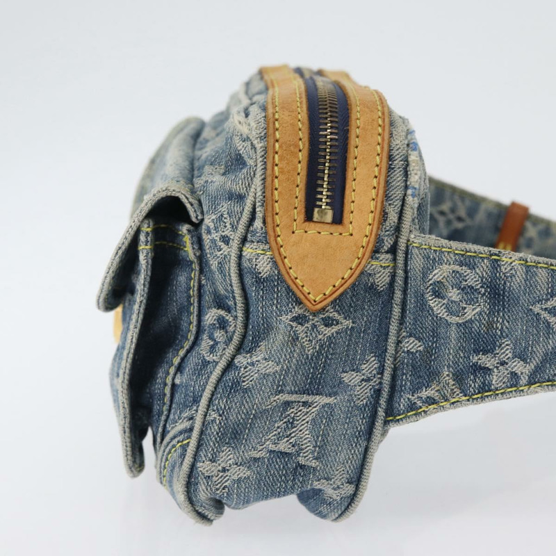 【日本直送】路易威登 Monogram 牛仔布腰包/斜背包 藍色 M95347 LV 正品 173177V-2