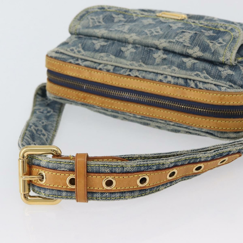 【日本直送】路易威登 Monogram 牛仔布腰包/斜背包 藍色 M95347 LV 正品 173177V-6