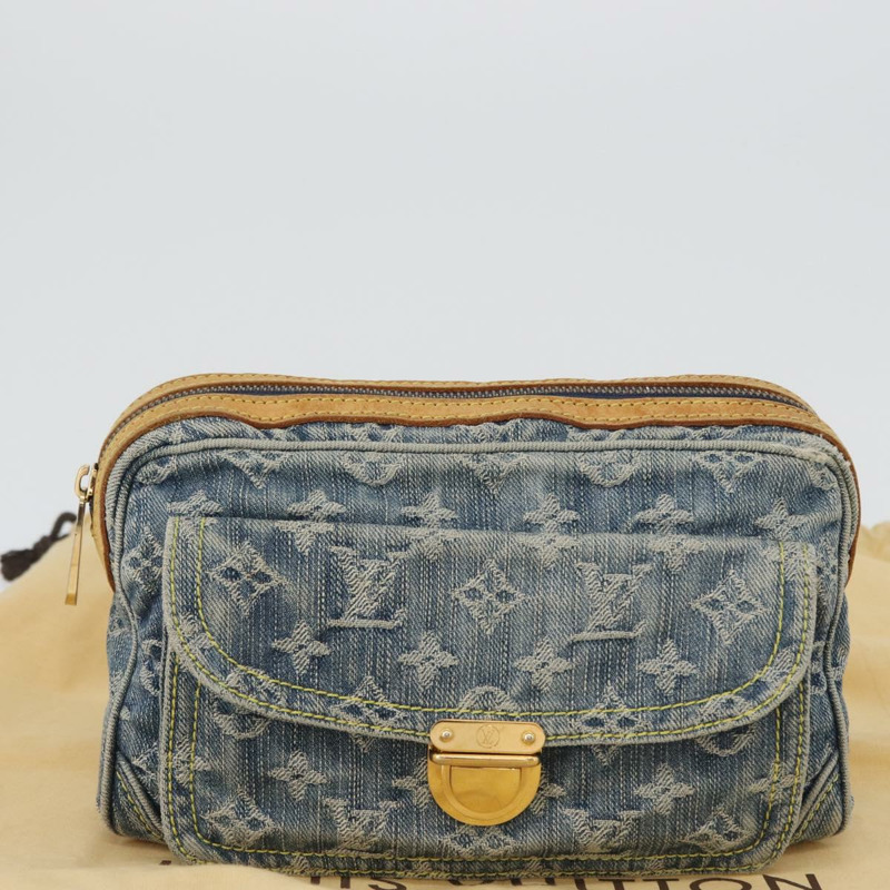 【日本直送】路易威登 Monogram 牛仔布腰包/斜背包 藍色 M95347 LV 正品 173177V-11