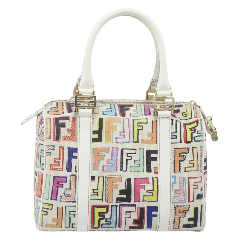 【日本直送】FENDI Zucca 帆布波士頓包 PVC 多色金色正品 173235V-1