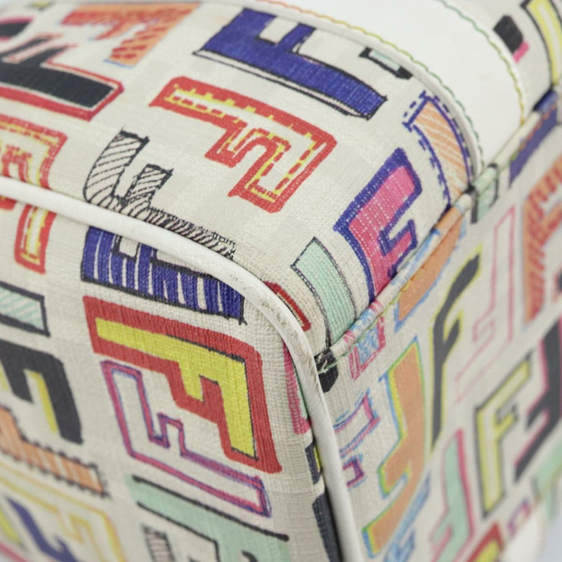 【日本直送】FENDI Zucca 帆布波士頓包 PVC 多色金色正品 173235V-13