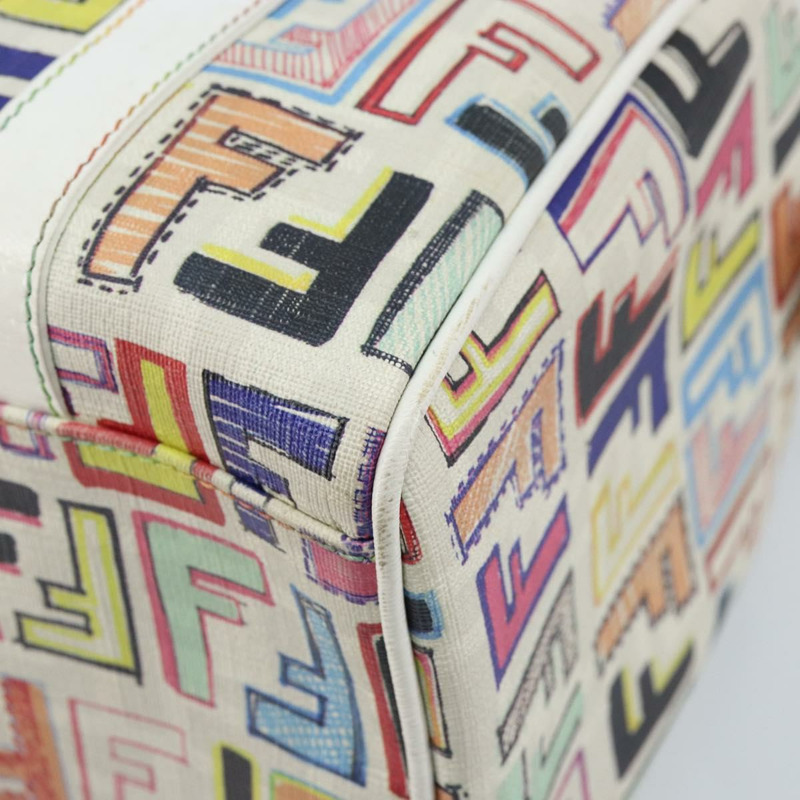 【日本直送】FENDI Zucca 帆布波士頓包 PVC 多色金色正品 173235V-14