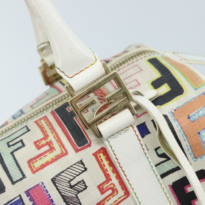 【日本直送】FENDI Zucca 帆布波士頓包 PVC 多色金色正品 173235V-16