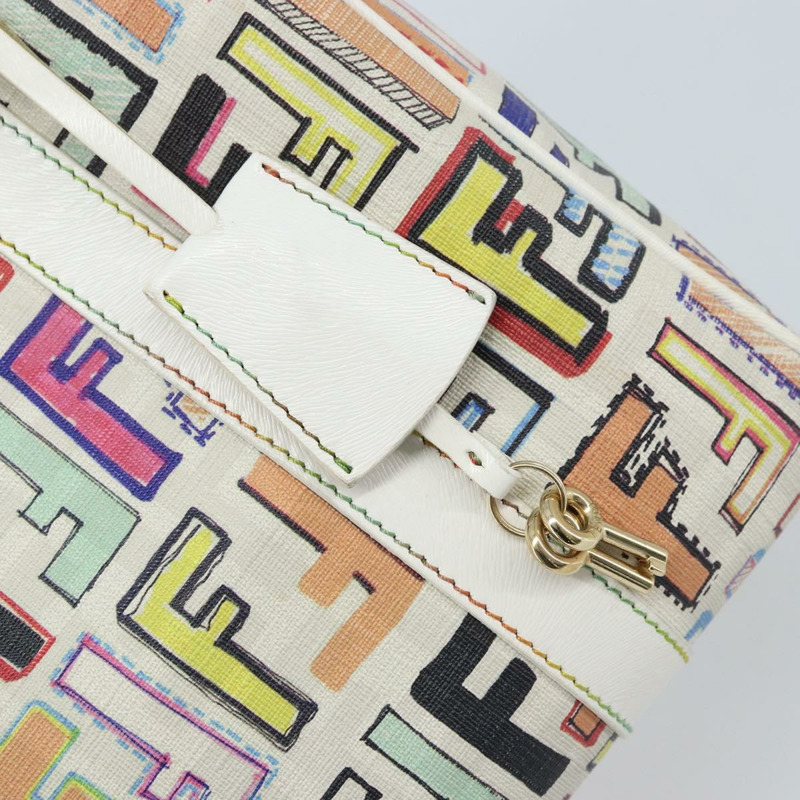 【日本直送】FENDI Zucca 帆布波士頓包 PVC 多色金色正品 173235V-17