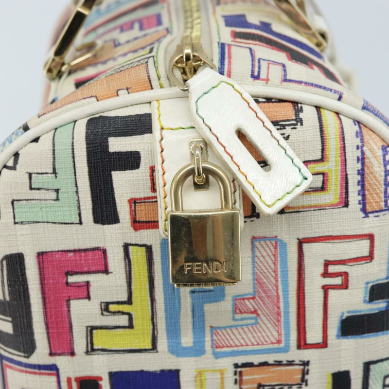 【日本直送】FENDI Zucca 帆布波士頓包 PVC 多色金色正品 173235V-18