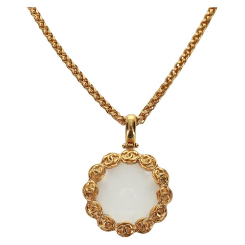 香奈兒放大鏡項鍊 金屬金 CC Auth 133226V