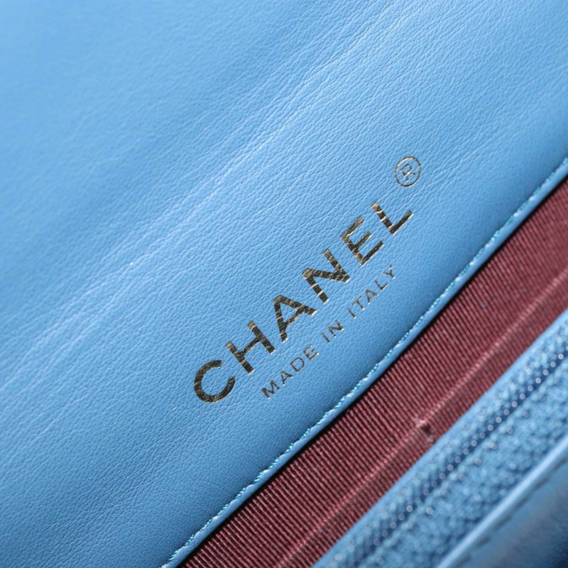 【日本直送】香奈兒 (CHANEL) Matelasse 鏈條肩背包，漆皮綠色金色雙C標誌，貨號 173130SAM-18