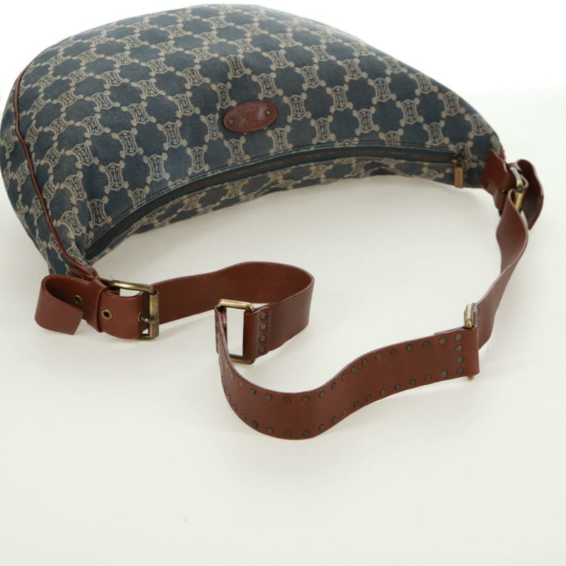 【日本直送】CELINE Paris Macadam帆布單肩包 藍色 正品 173229V-6