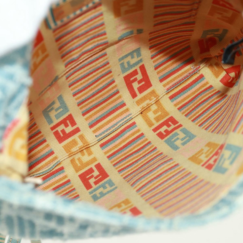 【日本直送】FENDI Zucca帆布Mamma Baguette單肩包 淺藍 金 正品 173198V-9