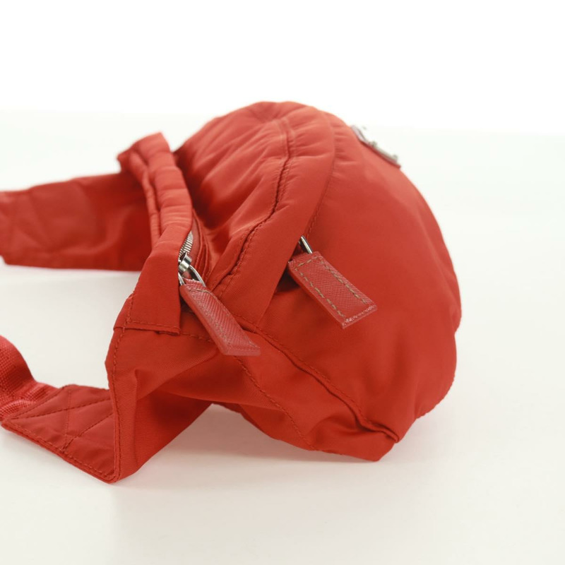 【日本直送】PRADA 腰包 尼龍 橘色 銀色 正品 165773V-2