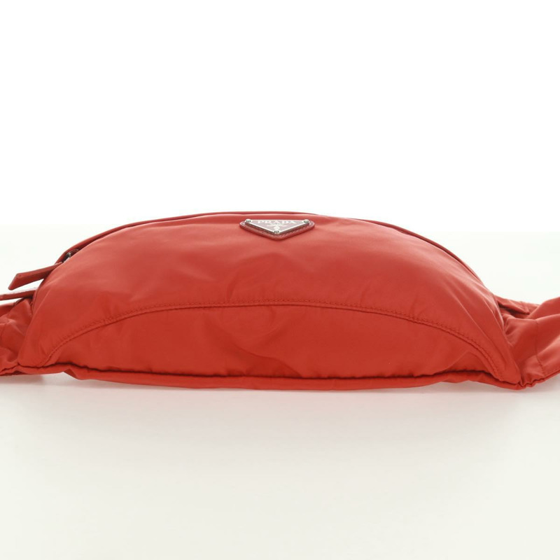 【日本直送】PRADA 腰包 尼龍 橘色 銀色 正品 165773V-4