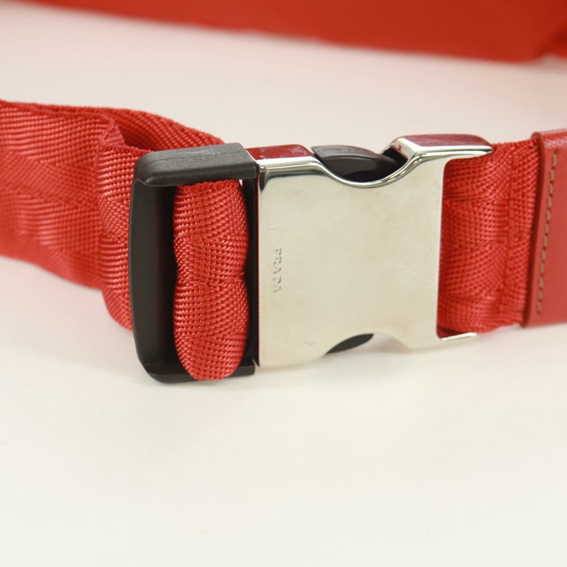 【日本直送】PRADA 腰包 尼龍 橘色 銀色 正品 165773V-7