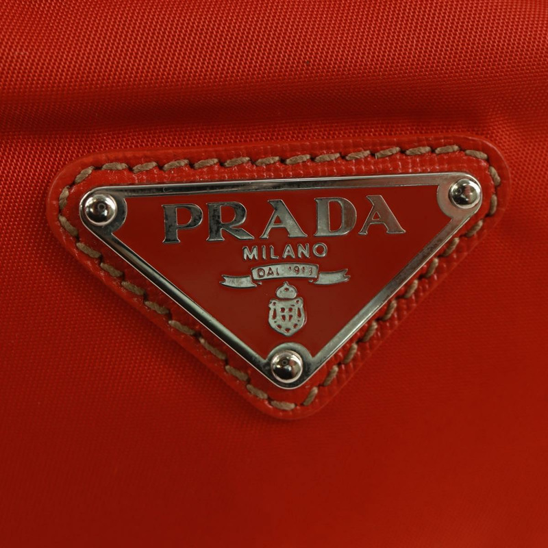 【日本直送】PRADA 腰包 尼龍 橘色 銀色 正品 165773V-18