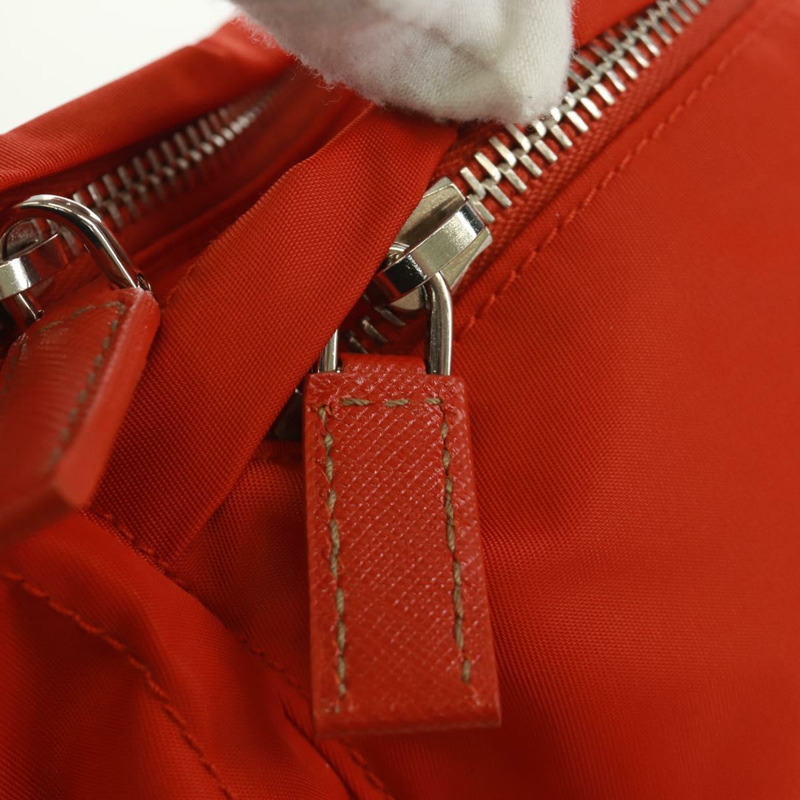 【日本直送】PRADA 腰包 尼龍 橘色 銀色 正品 165773V-19