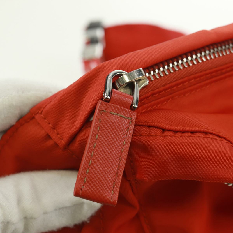 【日本直送】PRADA 腰包 尼龍 橘色 銀色 正品 165773V-23