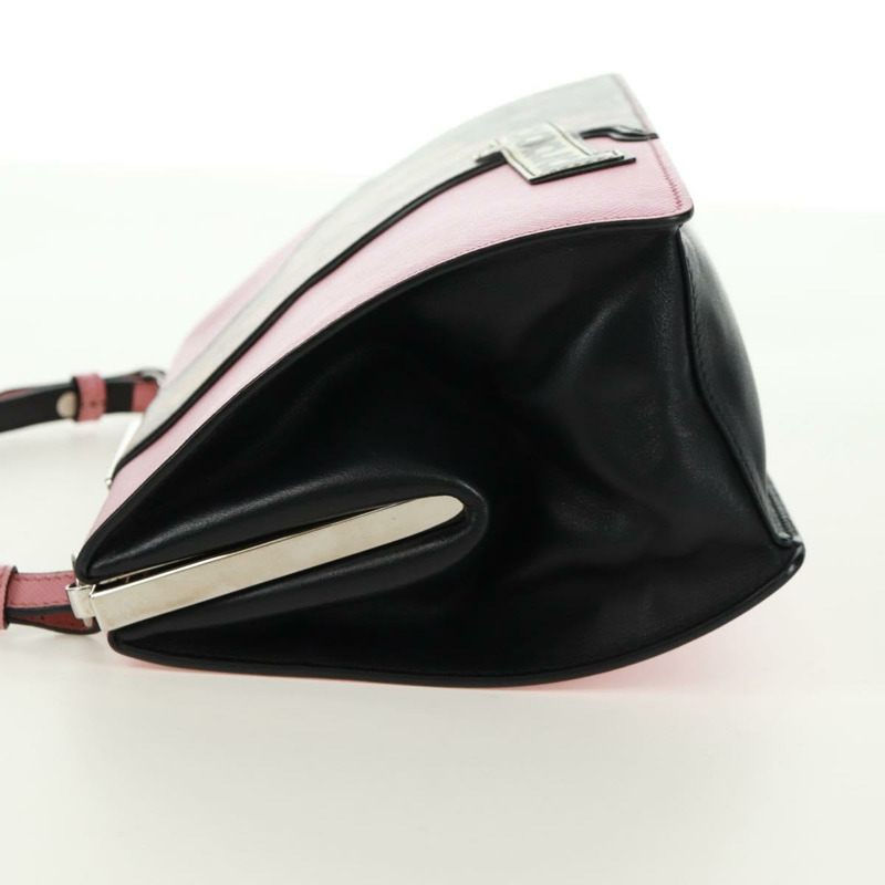 【日本直送】PRADA 鏈條單肩包 Safiano 皮革 粉紅色 銀色 正品 172073M-2