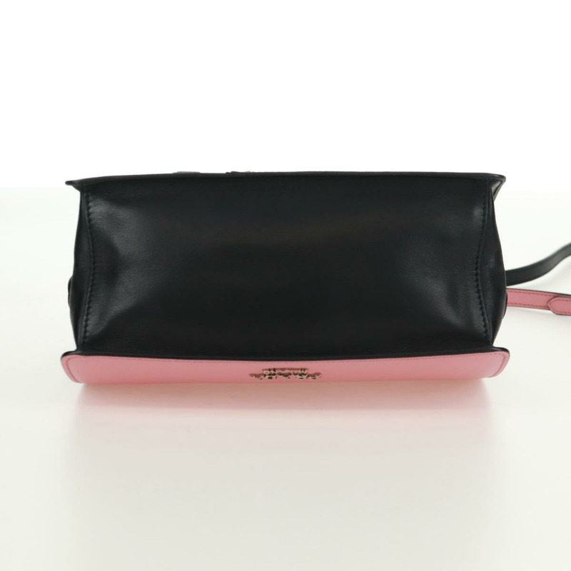 【日本直送】PRADA 鏈條單肩包 Safiano 皮革 粉紅色 銀色 正品 172073M-4