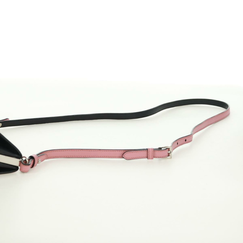 【日本直送】PRADA 鏈條單肩包 Safiano 皮革 粉紅色 銀色 正品 172073M-13