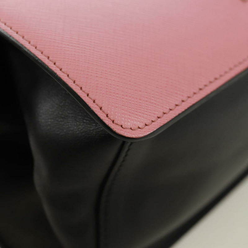 【日本直送】PRADA 鏈條單肩包 Safiano 皮革 粉紅色 銀色 正品 172073M-16