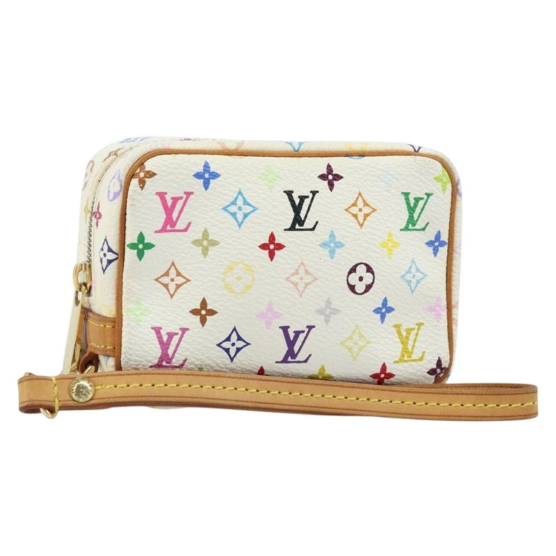 【日本直送】路易威登 Monogram Multicolor Trousse Wapity Pouch 白色 M58033 Auth 165823V-0