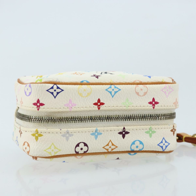 【日本直送】路易威登 Monogram Multicolor Trousse Wapity Pouch 白色 M58033 Auth 165823V-4