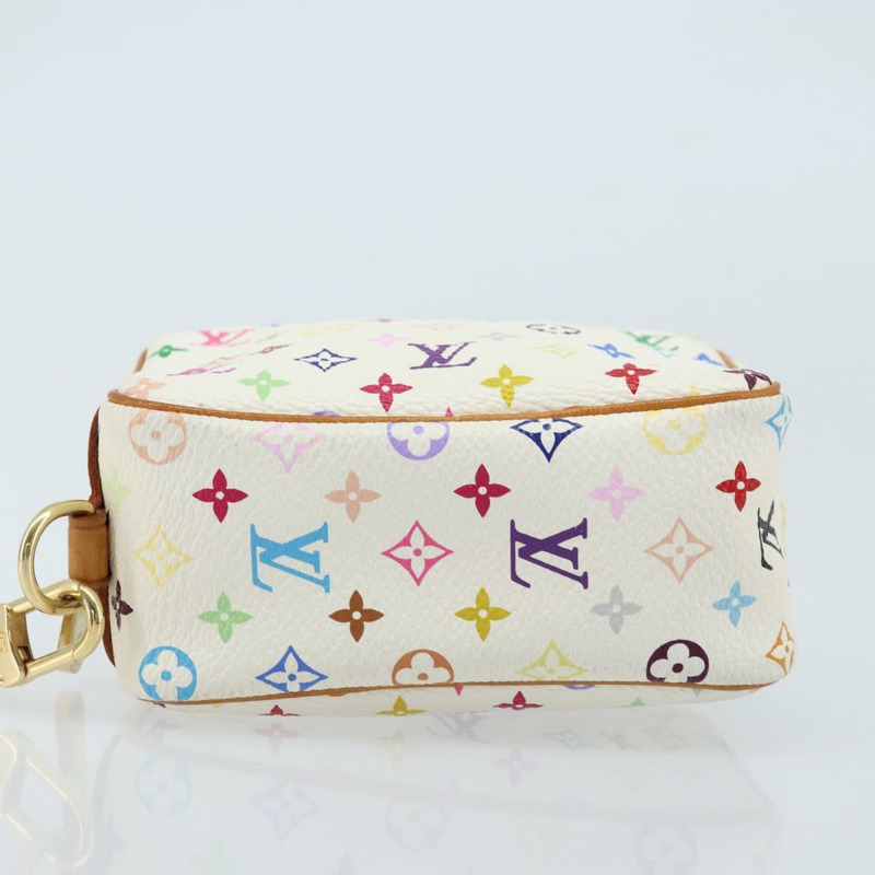 【日本直送】路易威登 Monogram Multicolor Trousse Wapity Pouch 白色 M58033 Auth 165823V-5