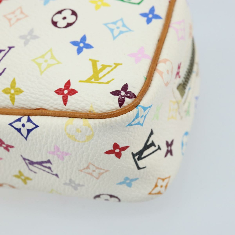 【日本直送】路易威登 Monogram Multicolor Trousse Wapity Pouch 白色 M58033 Auth 165823V-6