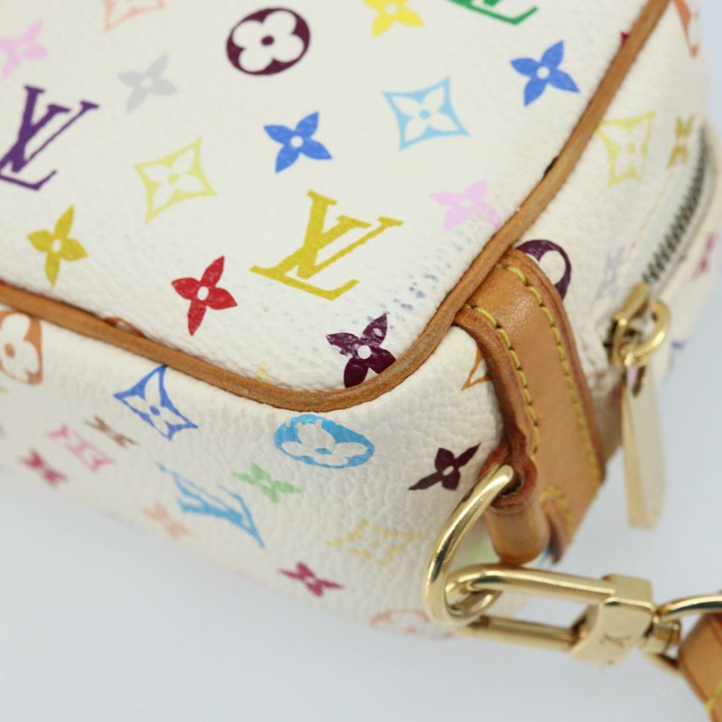 【日本直送】路易威登 Monogram Multicolor Trousse Wapity Pouch 白色 M58033 Auth 165823V-14