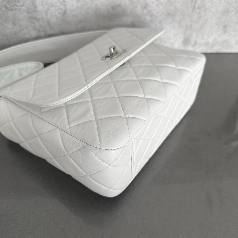 【95%新✨白色顯氣質👍🏻全網最低價】Chanel中古vintage白色kelly寬肩帶box-7