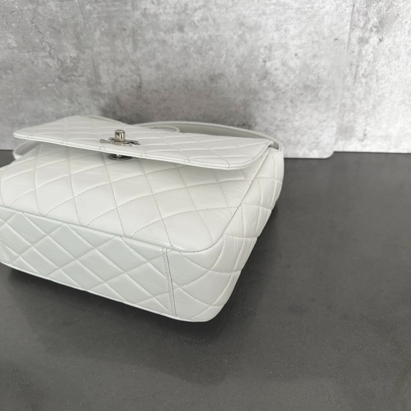 【95%新✨白色顯氣質👍🏻全網最低價】Chanel中古vintage白色kelly寬肩帶box-8