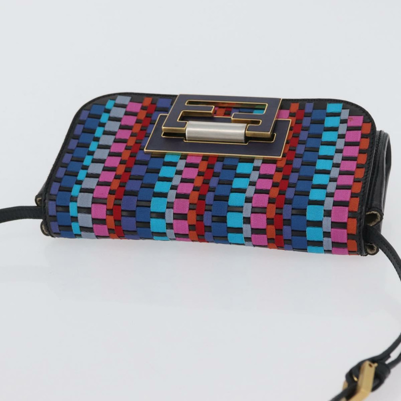 【日本直送】FENDI 肩背包 皮革織物 多色 金色 正品 133235SAM-5