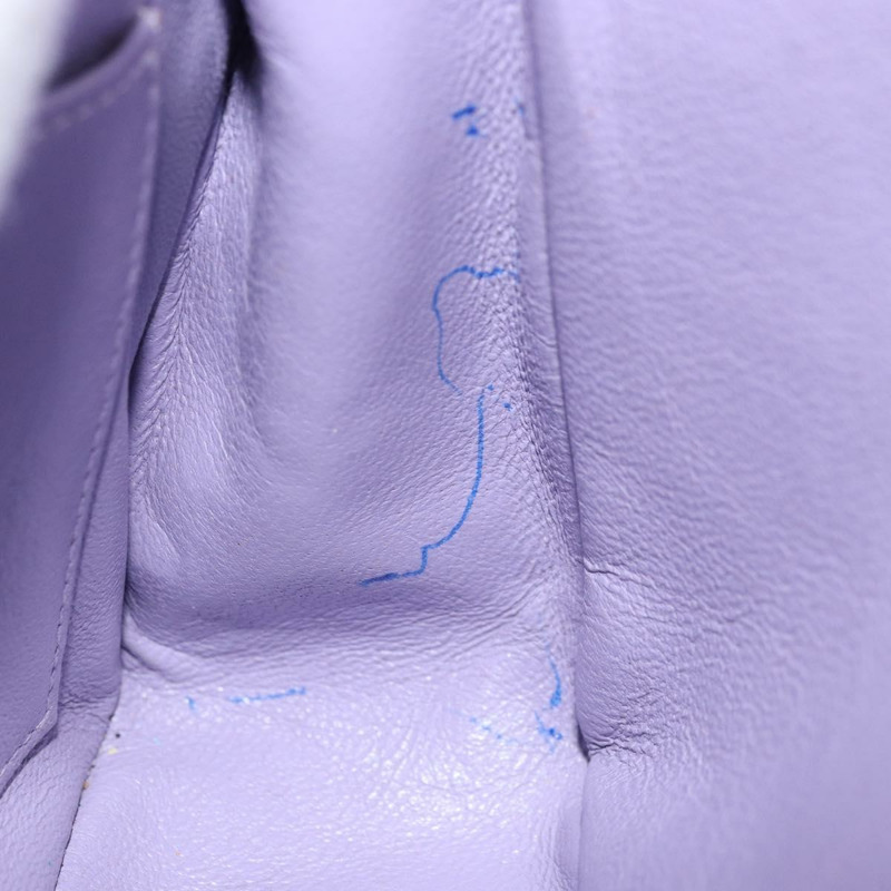 【日本直送】香奈兒絎縫鏈條肩背包，棉質紫色金色雙C標誌，正品 ka2484SAV-9