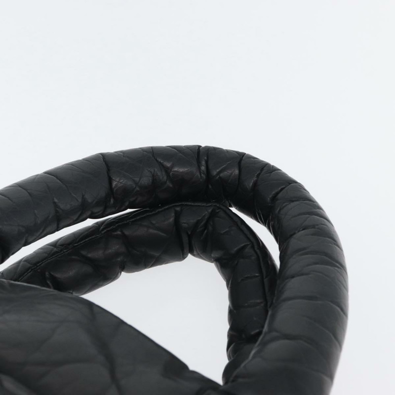 【日本直送】香奈兒 (CHANEL) Matelasse 手提包，黑色銀色雙C標誌皮革，正品 ka2459SAV-7