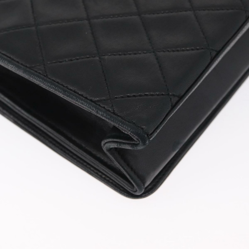 【日本直送】香奈兒 (CHANEL) 絎縫鏈條單肩包，羊皮材質，黑色，金色雙C標誌，正品編號 ka2482V-16