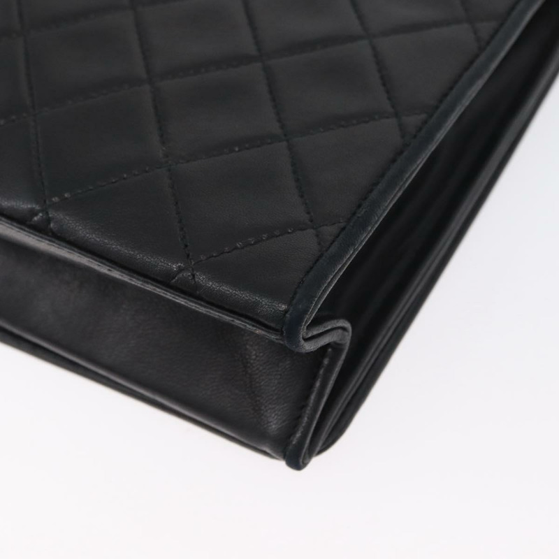 【日本直送】香奈兒 (CHANEL) 絎縫鏈條單肩包，羊皮材質，黑色，金色雙C標誌，正品編號 ka2482V-17