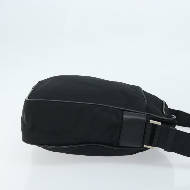 【日本直送】PRADA 單肩包 尼龍 黑色 銀色 正品 ka2509V-2