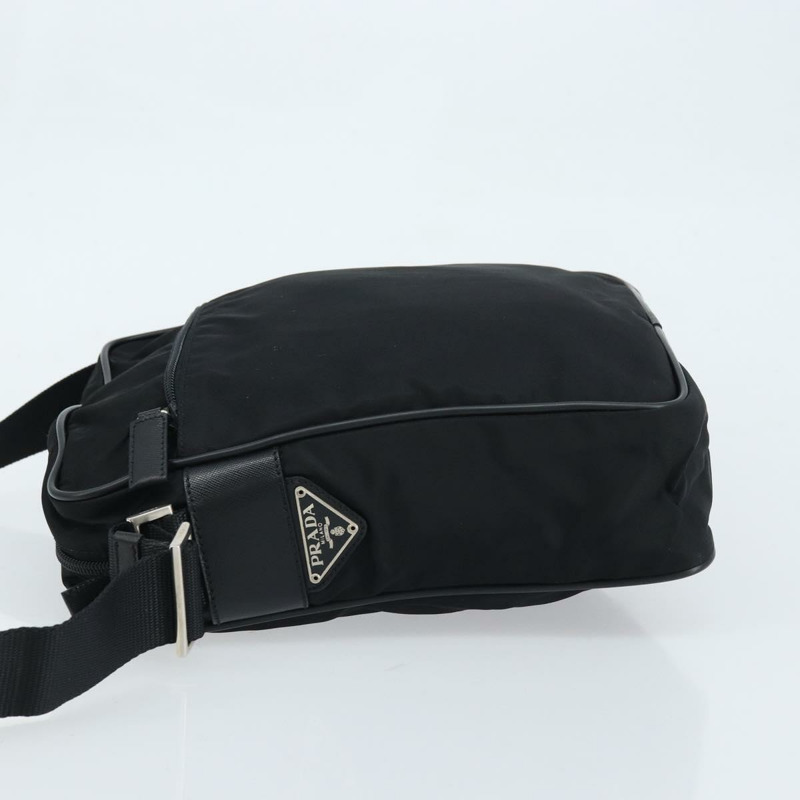 【日本直送】PRADA 單肩包 尼龍 黑色 銀色 正品 ka2509V-3