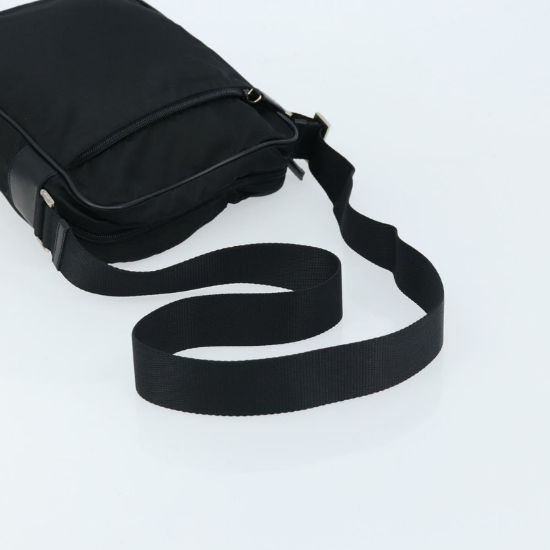 【日本直送】PRADA 單肩包 尼龍 黑色 銀色 正品 ka2509V-6