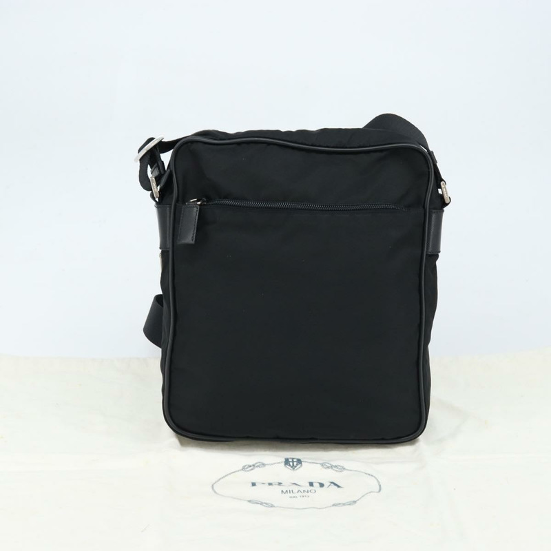 【日本直送】PRADA 單肩包 尼龍 黑色 銀色 正品 ka2509V-11