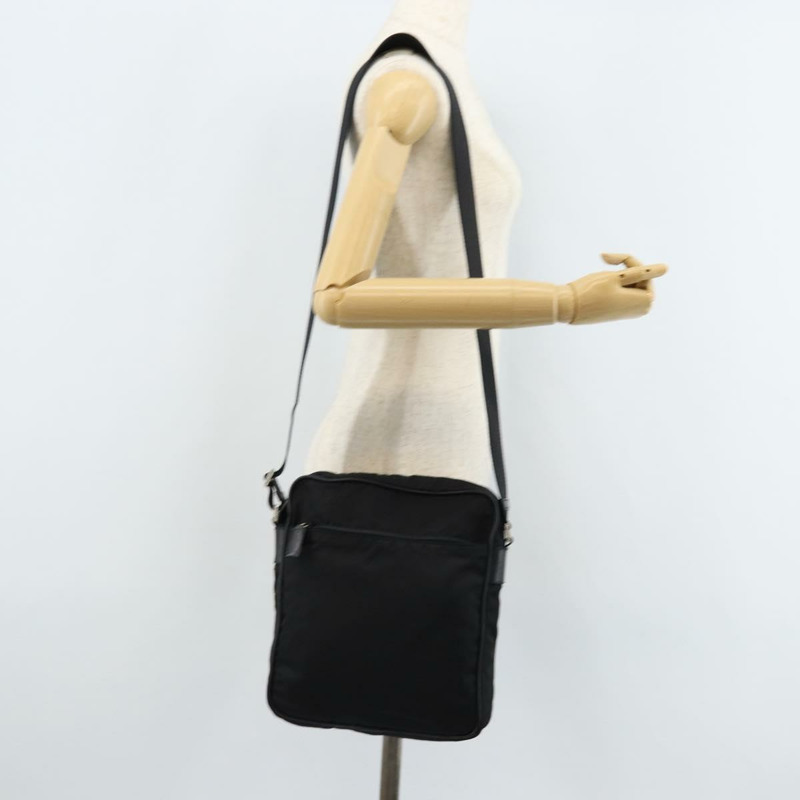 【日本直送】PRADA 單肩包 尼龍 黑色 銀色 正品 ka2509V-26